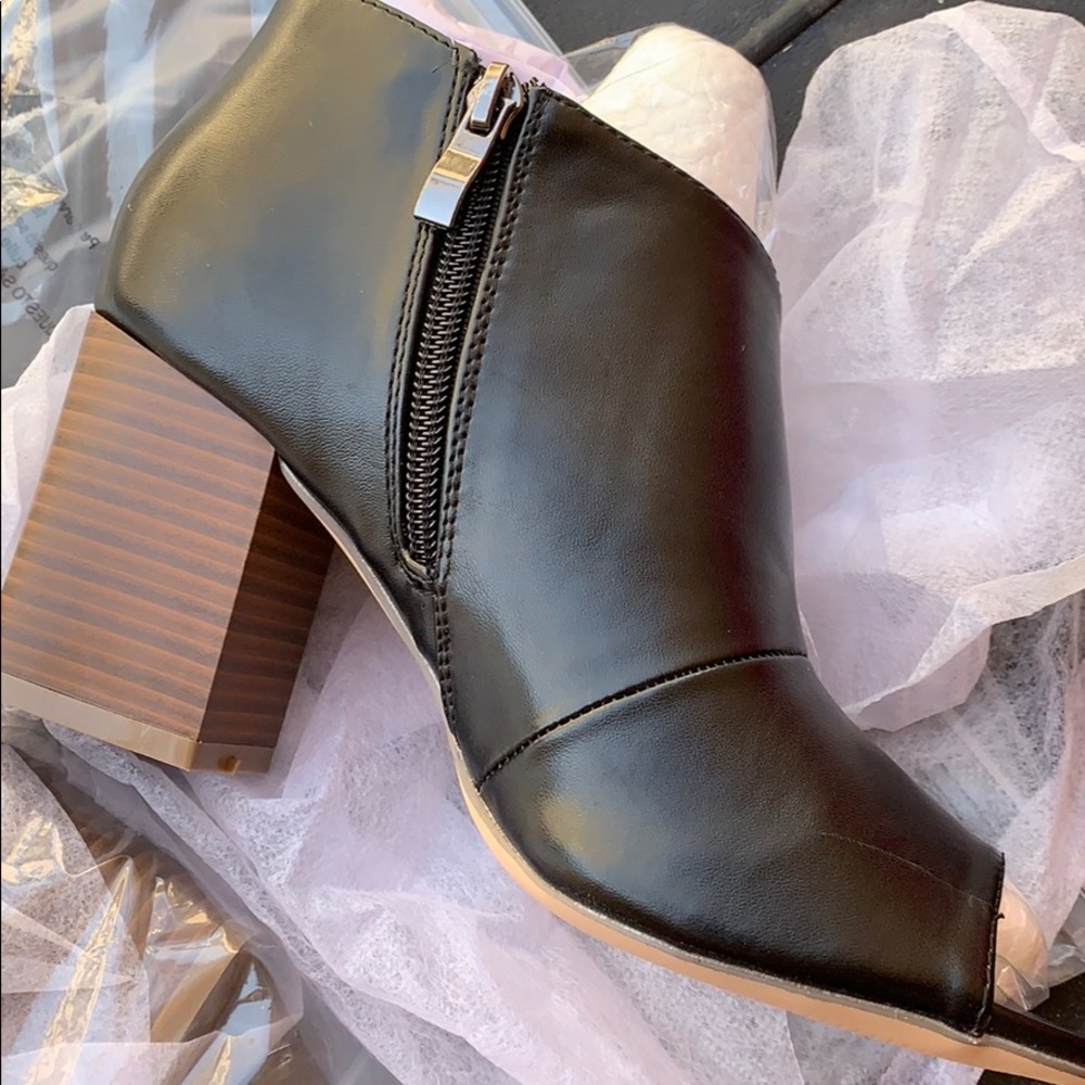 Jolimall Mid Heel Peep Toe Heels - Picture 3 of 6